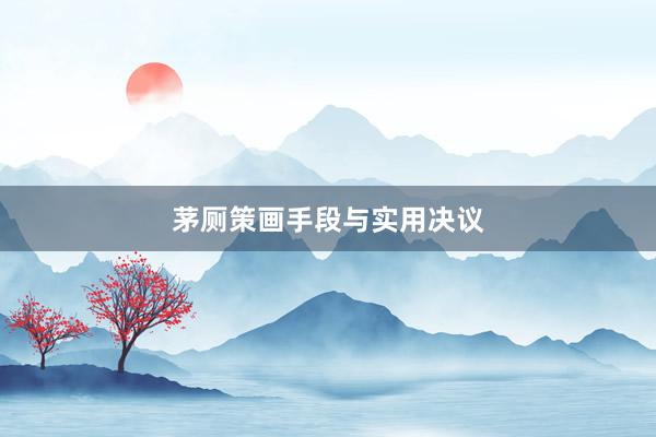茅厕策画手段与实用决议